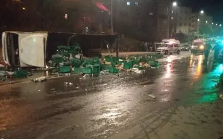 توقيف سائق شاحنة "البيرة" التي تعرضت لحادث سير بالرباط