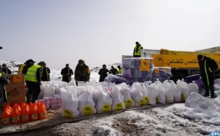 المساعدات تصل المتضررين من سوء الاحوال الجوية بتارودانت