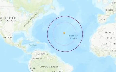 هزة ارضية بقوة 6 درجات تضرب وسط المحيط الأطلسي