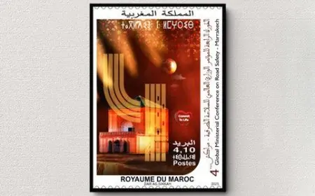بريد المغرب يصدر طابعا بريديا تذكاريا بمناسبة الدورة الرابعة للمؤتمر الوزاري العالمي للسلامة الطرقية