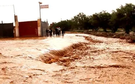 سيول قوية تجرف شاحنة بإقليم أزيلال