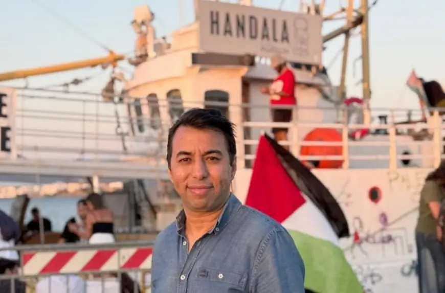 اعتقال الصحفي محمد الباقي على سفينة "حنظلة" يثير غضب النقابة الوطنية للصحافة