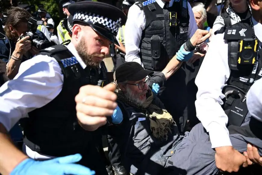 شرطة لندن توقف مئات المحتجين خلال مظاهرة ضد حظر "فلسطين أكشن"