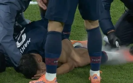 إصابة خطيرة لأشرف حكيمي قد تحرمه من المشاركة في كأس أمم افريقيا