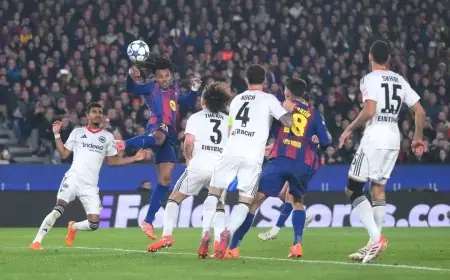 دوري أبطال أوروبا.. برشلونة يقلب الطاولة على آينتراخت فرانكفورت ويحقق الفوز