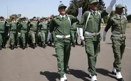 Le 40e contingent du service militaire prête serment au centre de formation de Tadla