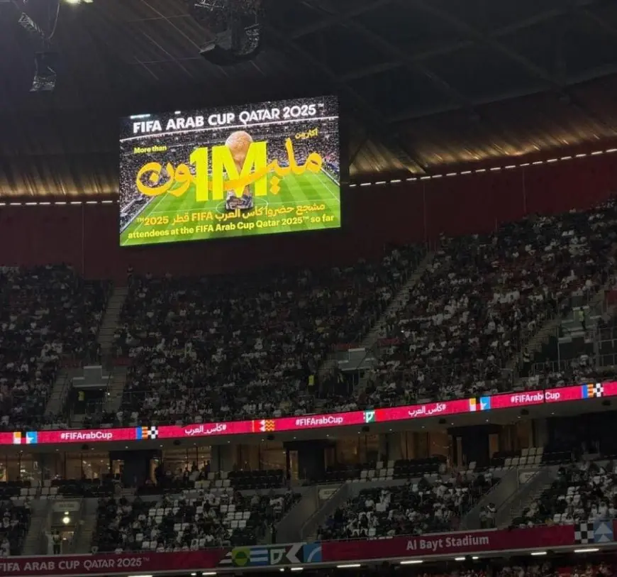 حضور جماهيري قياسي في كأس العرب قطر 2025  يتجاوز حاجز المليون متفرج