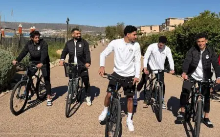 لاعبو المنتخب المصري يستمتعون بالأجواء في تغازوت قبل مباراة كوت ديفوار