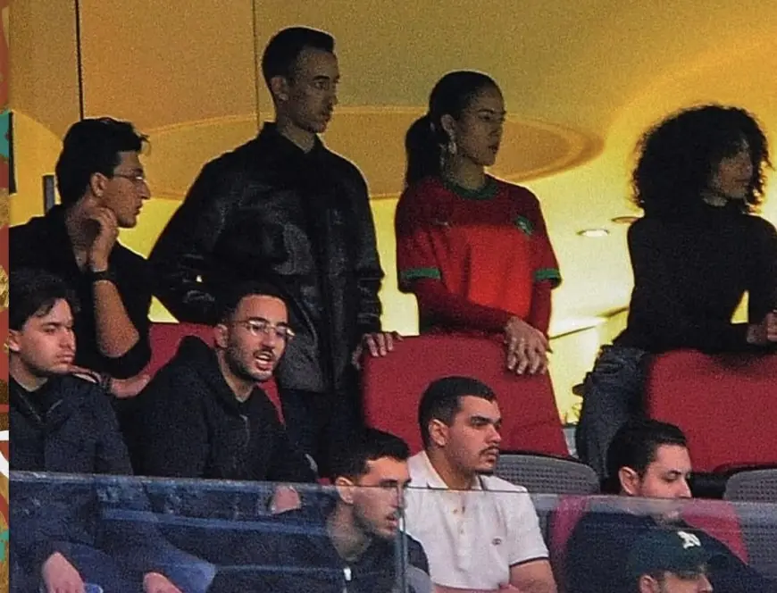 Le prince Moulay El Hassan et la princesse Lalla Khadija assistent au match Maroc-Tanzanie au stade Moulay Abdellah