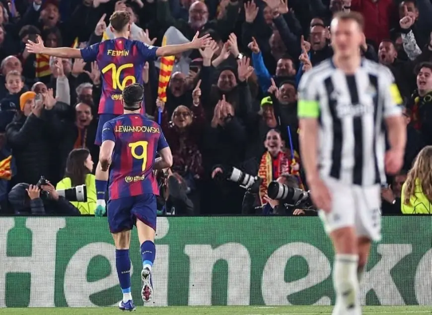 برشلونة يسحق نيوكاسل بسباعية ويتأهل إلى ربع نهائي دوري أبطال أوروبا