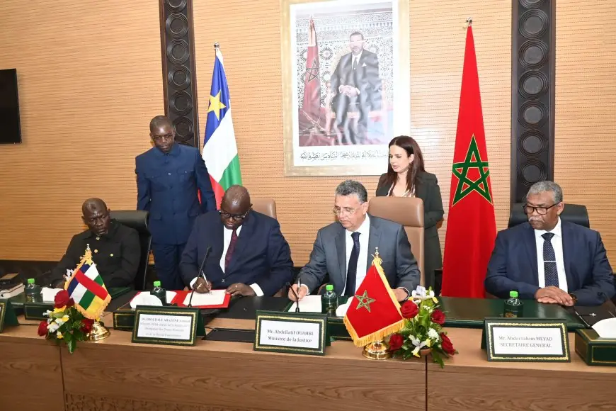 المغرب وإفريقيا الوسطى يوقعان مذكرة تفاهم لتعزيز التعاون القضائي