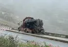 حريق ضخم يلتهم شاحنة لنقل الوقود ببركان ويودي بحياة سائقها