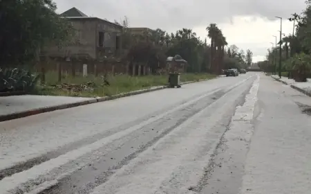 Marrakech recouverte de blanc après d’intenses chutes de grêle