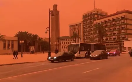 رياح قوية محملة بالغبار تغيّر لون السماء إلى البرتقالي بوجدة والجنوب الشرقي