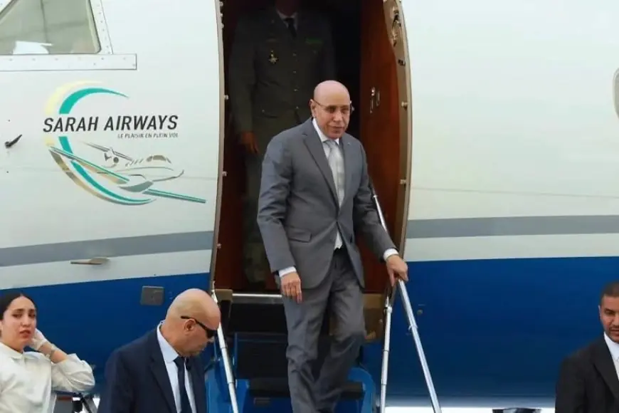 طائرة مغربية خاصة تنقل الرئيس الموريتاني في زيارة رسمية إلى الإمارات. المصدر 