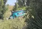 انقلاب سيارة أجرة على الطريق الرابطة بين المحمدية وبوزنيقة