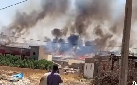 حريق مهول يلتهم حقول دوار أولاد سي علال بإقليم سطات