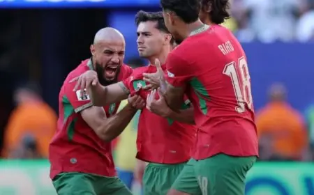 المنتخب المغربي ينهي الشوط الاول أمام البرازيل بالتعادل