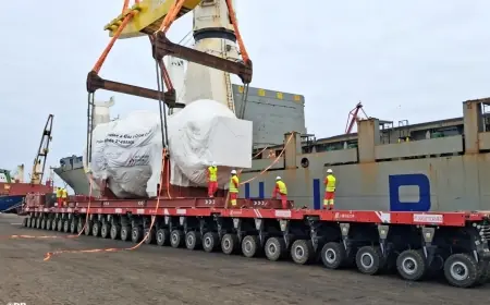 Port de Casablanca : Arrivée du navire KRASZEWSKI avec une turbine géante pour la centrale d’Al Wahda