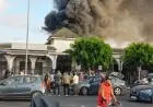 حريق يلتهم عددا من المحلات بسوق القريعة في الدار البيضاء