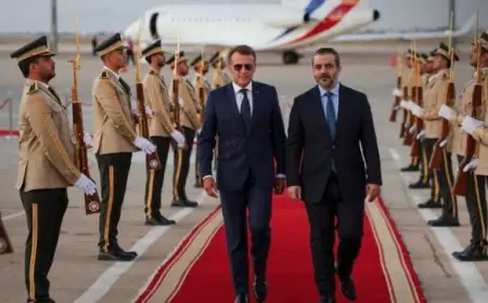 الرئيس الفرنسي إيمانويل ماكرون يصل دمشق في أول زيارة له إلى سوريا