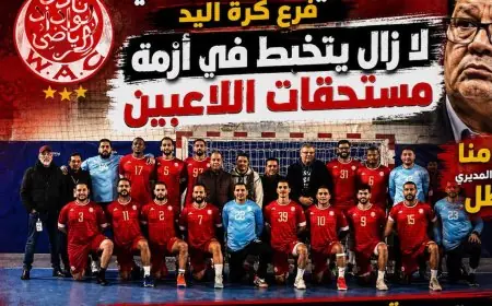 أزمة مالية خانقة تضرب فرع كرة اليد بنادي الوداد الرياضي