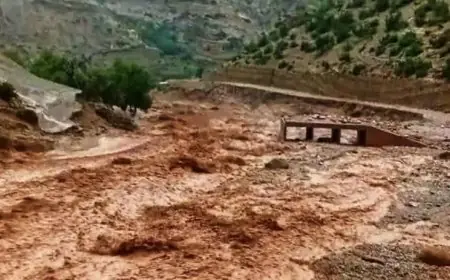 عاصفة رعدية تتسبب في خسائر بمنشآت ومسالك أيت عباس بأزيلال