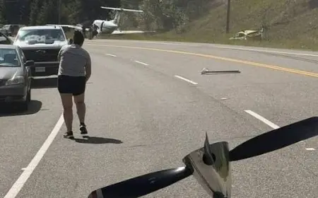 Colombie-Britannique : un mort après la collision entre un avion en détresse et une voiture