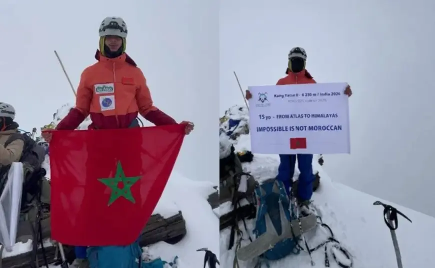 إنجاز تاريخي.. يوسف التازي يصبح أصغر متسلق مغربي وإفريقي وعربي يبلغ 6250 مترا