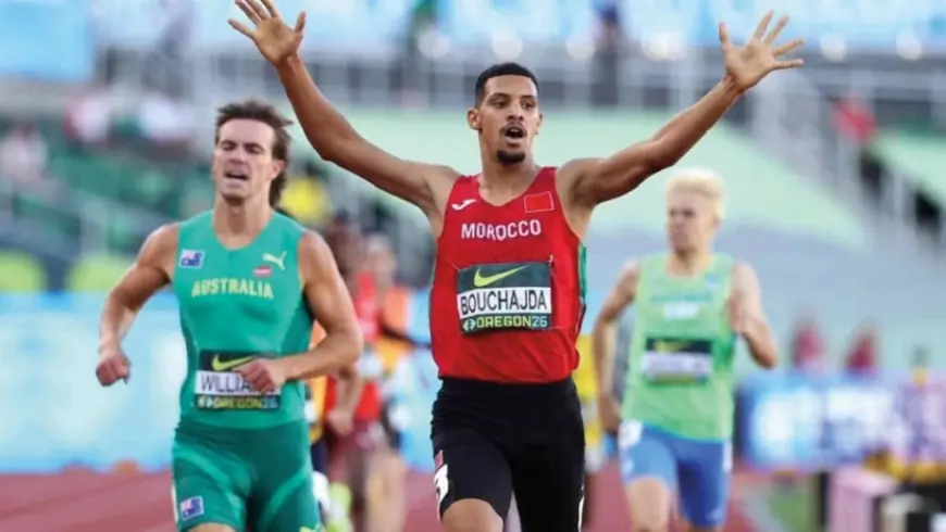 العداء المغربي عماد بوشجدة يتوج بطلا للعالم في سباق 800 متر لأقل من 20 سنة بأمريكا