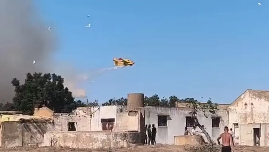 طائرات كنادير تتدخل لإخماد حريق اندلع في غابة القلعيين بالعرائش